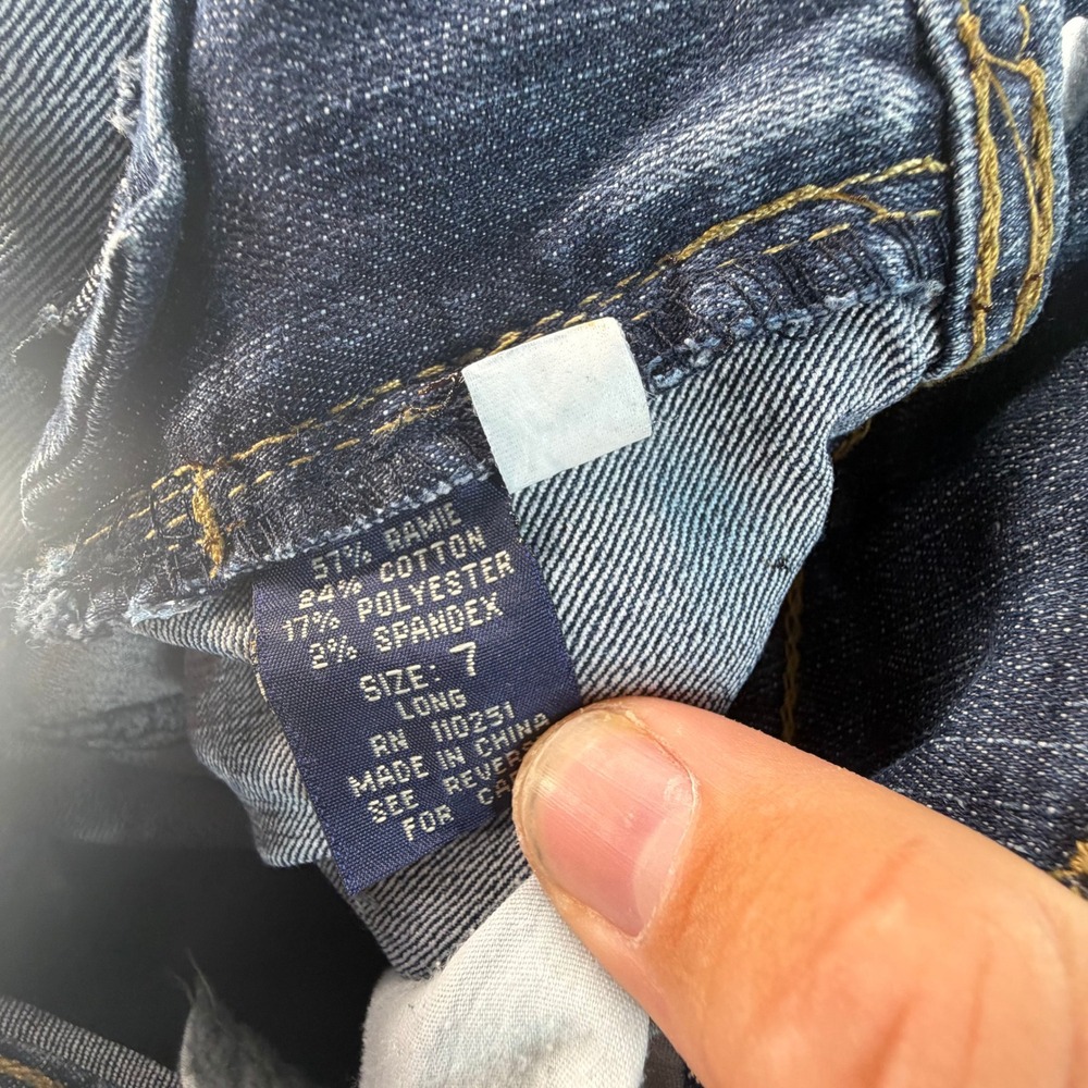 Angels Womens Size 7 Long Bootcut Jeans Blue Medium Wash Low Rise Y2K RN 110251 - Picture 7 of 9